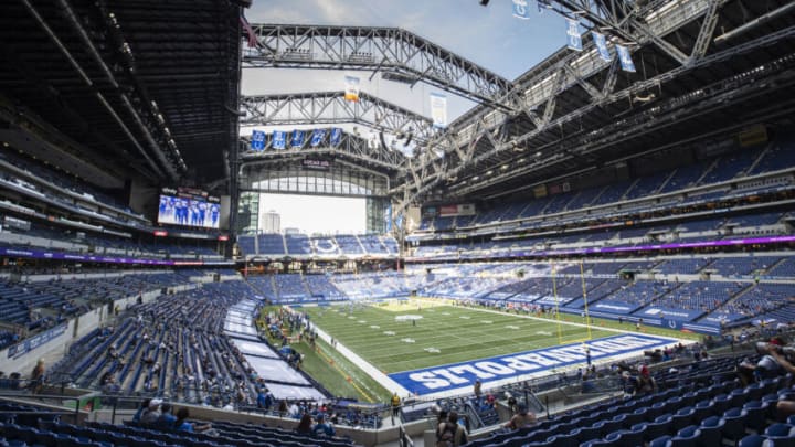 INDIANAPOLIS, IN - SEPTEMBER 27: A general view during the Indianapolis Colts and New York Jets game at Lucas Oil Stadium on September 27, 2020 in Indianapolis, Indiana. (Photo by Michael Hickey/Getty Images)