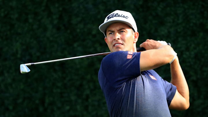 ORLANDO, FLORIDA - MARCH 03: Adam Scott of Australia hits a shot during a practice round prior to the Arnold Palmer Invitational Presented by MasterCard at Bay Hill Club and Lodge on March 03, 2020 in Orlando, Florida. (Photo by Sam Greenwood/Getty Images)