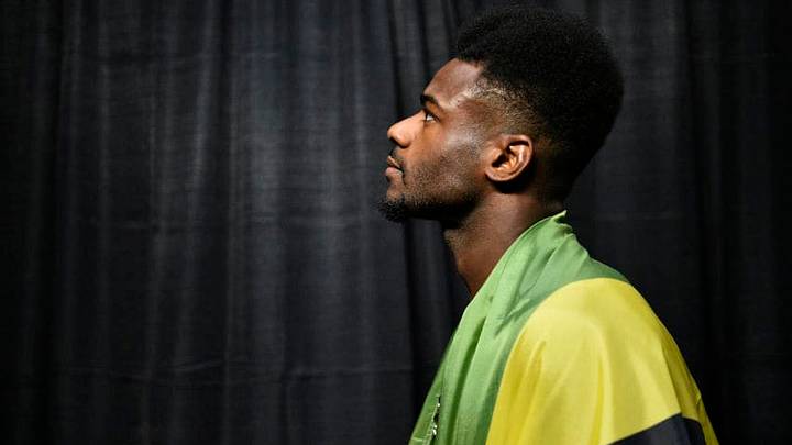 ANAHEIM, CA - JULY 29: Aljamain Sterling waits backstage during the UFC 214 event inside the Honda Center on July 29, 2017 in Anaheim, California. (Photo by Jeff Bottari/Zuffa LLC/Zuffa LLC via Getty Images)