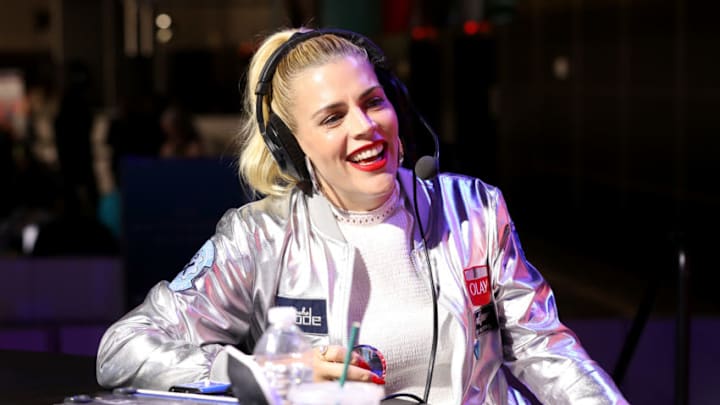 MIAMI, FLORIDA - JANUARY 29: Busy Philipps speaks onstage during day one with SiriusXM at Super Bowl LIV on January 29, 2020 in Miami, Florida. (Photo by Cindy Ord/Getty Images for SiriusXM)