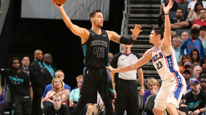 CHARLOTTE, NC - APRIL 1: Willy Hernangomez