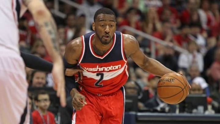 May 3, 2015; Atlanta, GA, USA; Washington Wizards guard John Wall (2) drives to the basket against the Atlanta Hawks in the first quarter in game one of the second round of the NBA Playoffs. at Philips Arena. Mandatory Credit: Brett Davis-USA TODAY Sports May 3, 2015; Atlanta, GA, USA; Washington Wizards guard John Wall (2) drives to the basket against the Atlanta Hawks in the first quarter in game one of the second round of the NBA Playoffs. at Philips Arena. Mandatory Credit: Brett Davis-USA TODAY Sports
