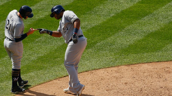 DENVER, CO - AUGUST 20: Jesus Aguilar