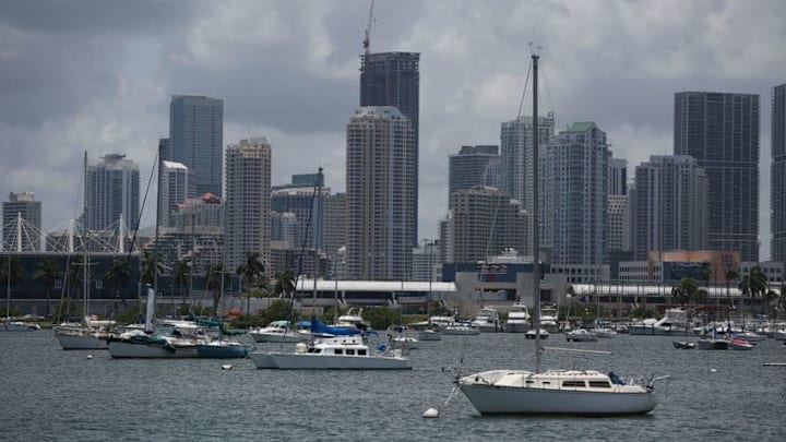 MIAMI, FL - JULY 14: The Miami skyline is seen on July 14, 2017 in Miami, Florida. (Photo by Joe Raedle/Getty Images)