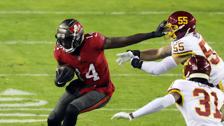 Wide receiver Chris Godwin #14 of the Tampa Bay Buccaneers(Photo by Rob Carr/Getty Images)