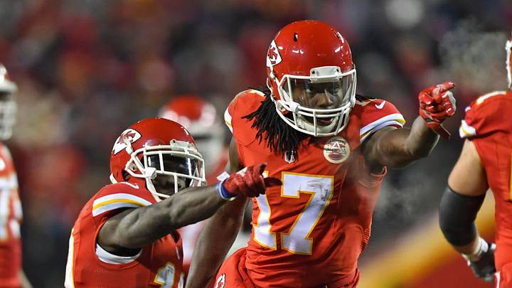 KANSAS CITY, MO - DECEMBER 08: Wide receivers Chris Conley