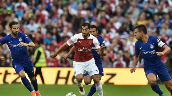 DUBLIN, IRELAND - AUGUST 01: Henrikh Mkhitaryan of Arsenal during the Pre-season friendly International Champions Cup game between Arsenal and Chelsea at Aviva stadium on August 1, 2018 in Dublin, Ireland. (Photo by Charles McQuillan/Getty Images)