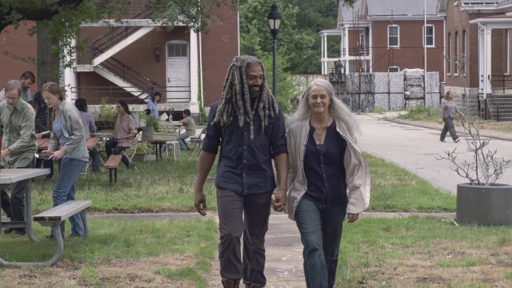 Khary Payton as Ezekiel, Melissa McBride as Carol Peletier - The Walking Dead _ Season 9, Episode 6 - Photo Credit: Gene Page/AMC