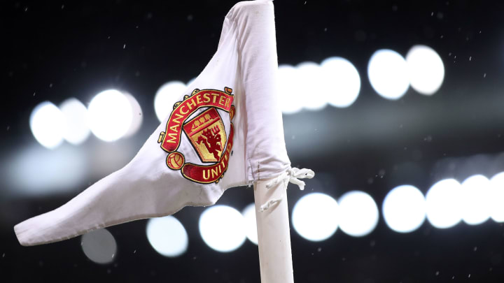 Manchester United corner flag (Photo by ALEX PANTLING/POOL/AFP via Getty Images)