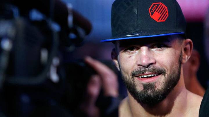 LAS VEGAS, NV - AUGUST 20: Mike Perry leaves the Octagon after his first-round TKO victory over Hyun Gyu Lim in their welterweight bout at the UFC 202 event at T-Mobile Arena on August 20, 2016 in Las Vegas, Nevada. (Photo by Steve Marcus/Getty Images)