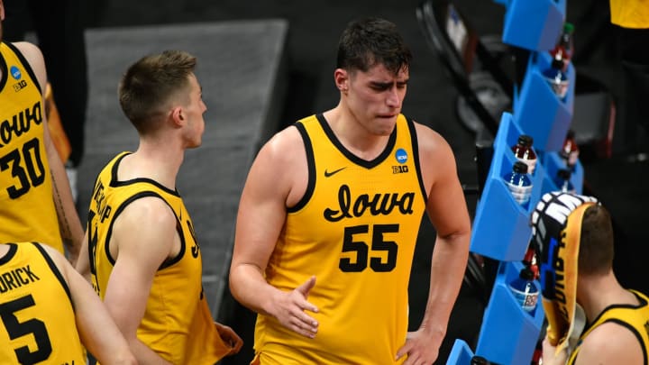 Iowa Hawkeyes center Luka Garza NCAA Tournament Sam Owens/IndyStar via USA TODAY Sports