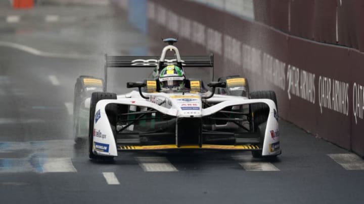 NEW YORK, NY - JULY 14: Lucas Di Grassi (BRA), Audi Sport ABT Schaeffler, Audi e-tron FE04. on July 14, 2018 in New York, United States. (Photo by {contact city} Handout/FIA Formula E via Getty Images,)