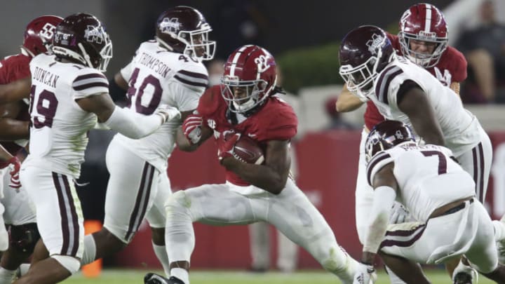 Najee Harris, Alabama Crimson Tide. (Mandatory Credit: Gary Cosby Jr/The Tuscaloosa News via USA TODAY Sports)