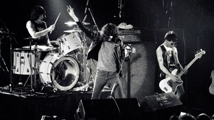 The Ramones performing in London in 1981.