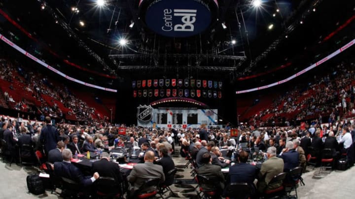 MONTREAL , QC - JUNE 27: A general view of the draft floor during the second day of the 2009 NHL Entry Draft at the Bell Centre on June 27, 2009 in Montreal, Quebec, Canada. (Photo by Dave Sandford/NHLI via Getty Images)