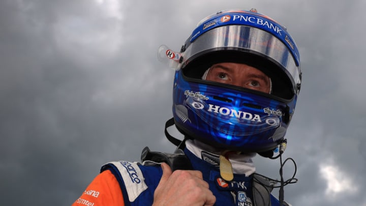 FORT WORTH, TEXAS - JUNE 07: Scott Dixon of New Zealand, driver of the #9 PNC Bank Chip Ganassi Racing Honda, stands on the grid during US Concrete Qualifying Day for the NTT IndyCar Series - DXC Technology 600 at Texas Motor Speedway on June 07, 2019 in Fort Worth, Texas. (Photo by Chris Graythen/Getty Images)