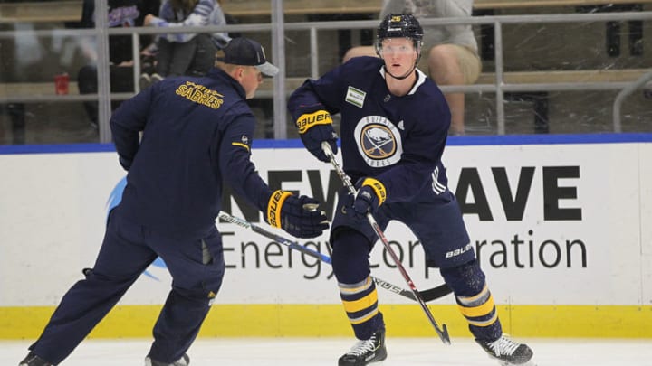 BUFFALO, NY - JUNE 28: Buffalo Sabres Rasmus Dahlin 26 skates during the 2018 Buffalo Sabres Development Camp on June 28, 2018, at HarborCenter in Buffalo, New York. (Photo by Jerome Davis/Icon Sportswire via Getty Images)