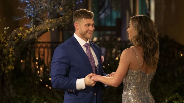 THE BACHELORETTE - "1501" - It's a tractor...It's a plane...It's the self-appointed king of the jungle! Hannah's search for fierce love is matched with fierce competition as one hopeful bachelor sets a high bar by jumping the fence, while another pops out from the limo, in true beast fashion. At the end of the day, whether he is a golf pro looking to be Hannah's hole-in-one, a Box King seeking a woman who checks all his boxes, or a man with a custom-made pizza delivery, everyone wants a piece of Hannah's heart on the highly anticipated 15th season of "The Bachelorette," premiering MONDAY, MAY 13 (8:00-10:01 p.m. EDT), on The ABC Television Network. (ABC/John Fleenor)LUKE P., HANNAH BROWN