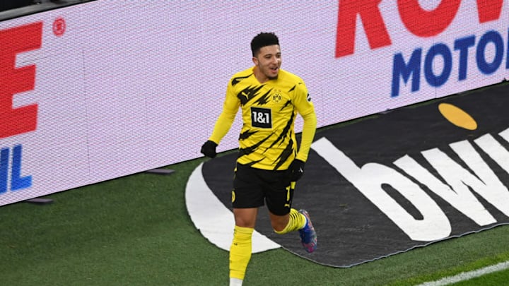 Jadon Sancho got on the scoresheet for Borussia Dortmund (Photo by Sascha Steinbach - Pool/Getty Images)