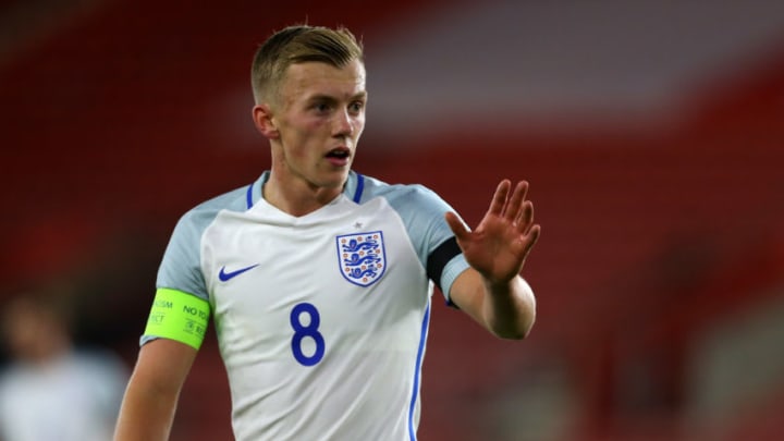 SOUTHAMPTON, ENGLAND – NOVEMBER 10: James Ward-Prowse of England U21 during the U21 International Friendly match between England and Italy at St Mary’s Stadium on November 10, 2016 in Southampton, England. (Photo by Catherine Ivill – AMA/Getty Images)