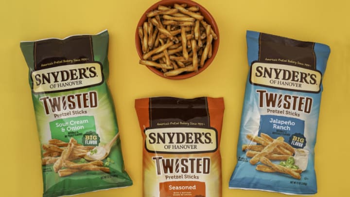 New Synders of Hanover twisted pretzel flavors, photo provided by Synders