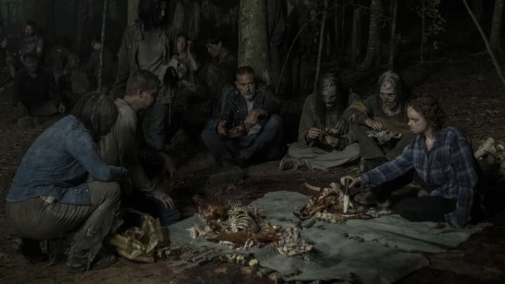 Jeffrey Dean Morgan as Negan, Thora Birch as Gamma - The Walking Dead _ Season 10, Episode 9 - Photo Credit: Chuck Zlotnick/AMC