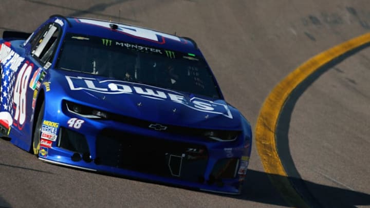 PHOENIX, AZ - NOVEMBER 11: Jimmie Johnson, driver of the #48 Lowe's Power of Pride Chevrolet (Photo by Jonathan Ferrey/Getty Images)