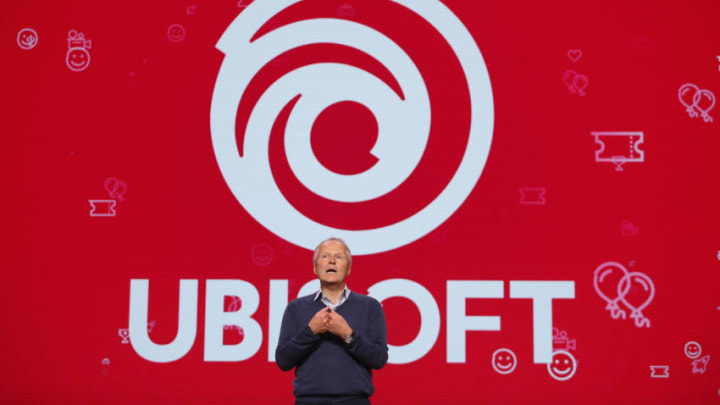 LOS ANGELES, CALIFORNIA - JUNE 10: Yves Guillemot, Ubisoft Co-founder and CEO, speaks during the Ubisoft E3 2019 Conference at the Orpheum Theatre on June 10, 2019 in Los Angeles, California. (Photo by Christian Petersen/Getty Images)