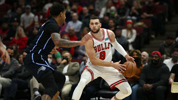 The Bulls take on the Raptors tonight at 6:30 PM CST as they try to beat Toronto for the sixth straight game (Photo by Quinn Harris/Getty Images)
