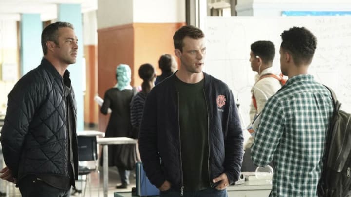 CHICAGO FIRE -- "Ignite on Contact" -- Episode 602 -- Pictured: (l-r) Taylor Kinney as Kelly Severide, Jesse Spencer as Matthew Casey, Marquis Rodriguez as Rashidi -- (Photo by: Elizabeth Morris/NBC)