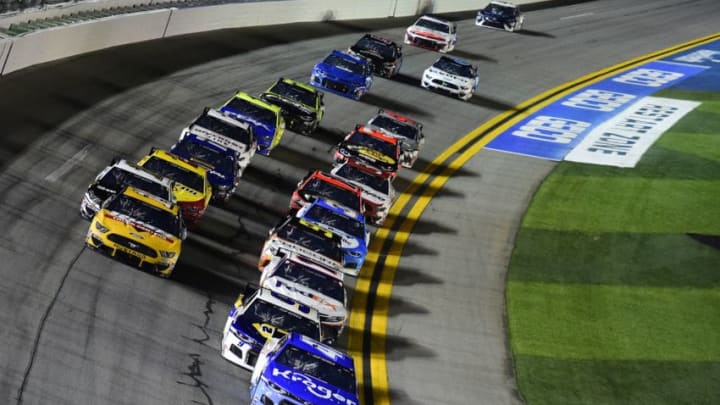 DAYTONA BEACH, FLORIDA - FEBRUARY 13: Ricky Stenhouse Jr., driver of the #47 Kroger Chevrolet, leads the field during the NASCAR Cup Series Bluegreen Vacations Duel 1 at Daytona International Speedway on February 13, 2020 in Daytona Beach, Florida. (Photo by Jared C. Tilton/Getty Images)