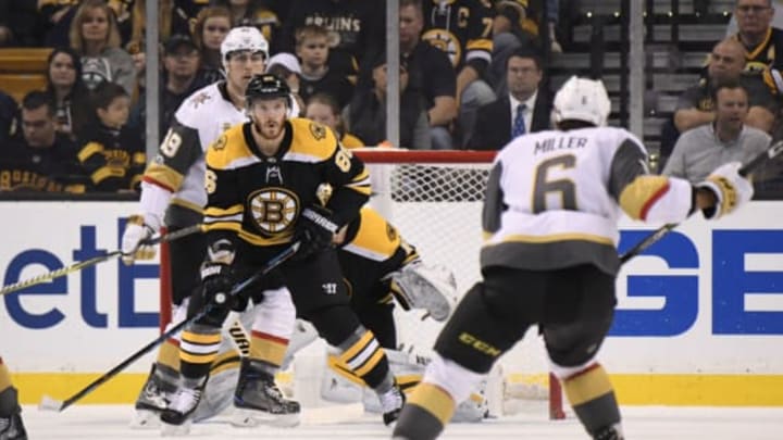 BOSTON, MA – NOVEMBER 2: Kevan Miller #86 and Colin Miller #6