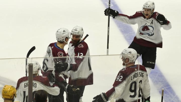 NASHVILLE, TN - APRIL 12: Colorado Avalanche defenseman Samuel Girard