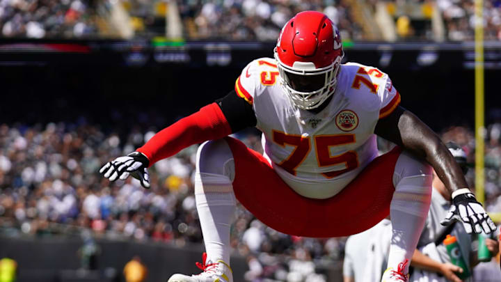 Cameron Erving #75 of the Kansas City Chiefs  (Photo by Daniel Shirey/Getty Images)