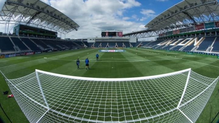 Apr 30, 2016; Philadelphia, PA, USA; General view of Talen Energy Stadium before a game between the Philadelphia Union and the San Jose Earthquakes. Mandatory Credit: Bill Streicher-USA TODAY Sports