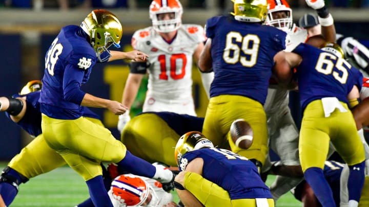 Notre Dame Football. (Photo by Matt Cashore-Pool/Getty Images)