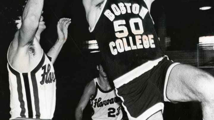 BOSTON – DECEMBER 3: Rick Kuhn (#50) of Boston College during Boston College men’s basketball’s 1977-1978 season. (Photo by George Rizer/The Boston Globe via Getty Images)