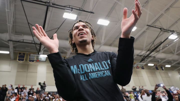 MARIETTA, GA – MARCH 25: Cole Anthony attends the 2019 Powerade Jam Fest on March 25, 2019 in Marietta, Georgia. (Photo by Patrick Smith/Getty Images for Powerade)