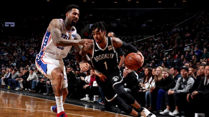 Brooklyn Nets D'Angelo Russell. Mandatory Copyright Notice: Copyright 2018 NBAE (Photo by Nathaniel S. Butler/NBAE via Getty Images)