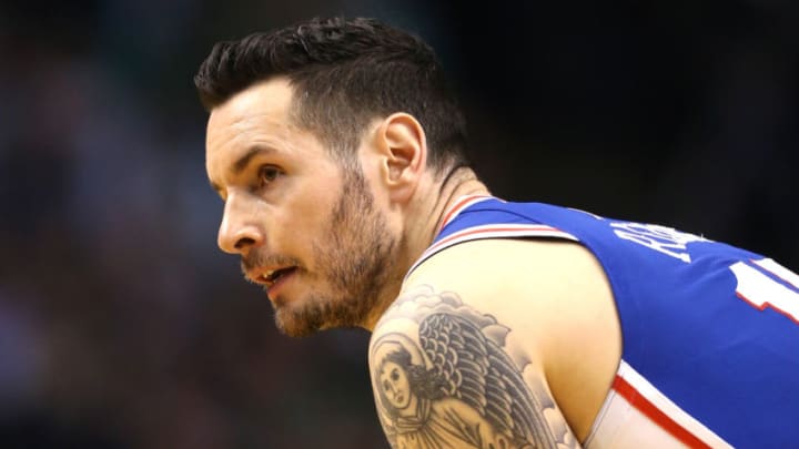 BOSTON, MA - MAY 9: JJ Redick #17 of the Philadelphia 76ers looks on during Game Five of the Eastern Conference Second Round of the 2018 NBA Playoffs at TD Garden on May 9, 2018 in Boston, Massachusetts. The Celtics defeat the 76ers 114-112 to advance to the Eastern Conference Finals. (Photo by Maddie Meyer/Getty Images)