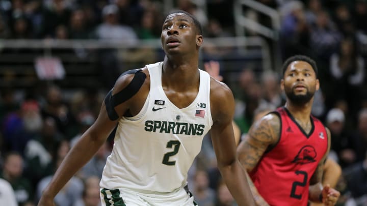 EAST LANSING, MI – DECEMBER 9: Jaren Jackson Jr. #2 of the Michigan State Spartans during game action against the Southern Utah Thunderbirds at Breslin Center on December 9, 2017 in East Lansing, Michigan. (Photo by Rey Del Rio/Getty Images)