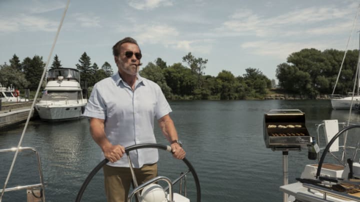 Fubar. Arnold Schwarzenegger as Luke Brunner in episode 104 of Fubar. Cr. Christos Kalohoridis/Netflix © 2023
