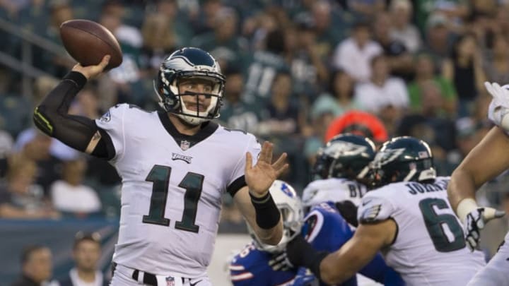 PHILADELPHIA, PA - AUGUST 17: Carson Wentz