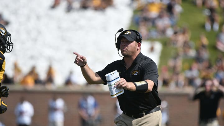 COLUMBIA, MO – SEPTEMBER 2: Head coach Barry Odom of Mizzou football  (Photo by Ed Zurga/Getty Images)