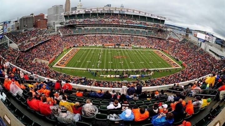 Nov 27, 2011; Cincinnati, OH, USA; General view of Paul Brown Stadium during the third quarter between the Cincinnati Bengals and Cleveland Browns. Mandatory Credit: Andrew Weber-USA TODAY Sports