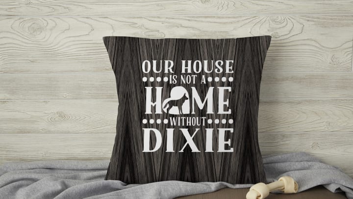 PersonalizationMall.com® Our Pet Home Personalized Throw Pillow. Image courtesy 1-800-Flowers PR
