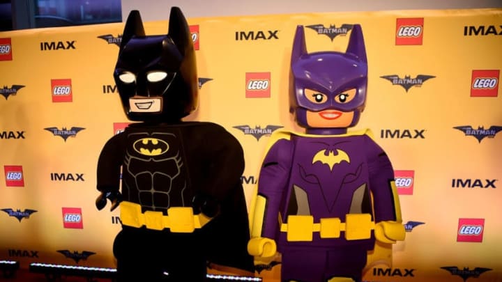 NEW YORK, NY - FEBRUARY 09: Action Figures and Statues of 'The Lego Batman Movie' on display for the New York Screening at AMC Loews Lincoln Square 13 on February 9, 2017 in New York City. (Photo by Dave Kotinsky/Getty Images)