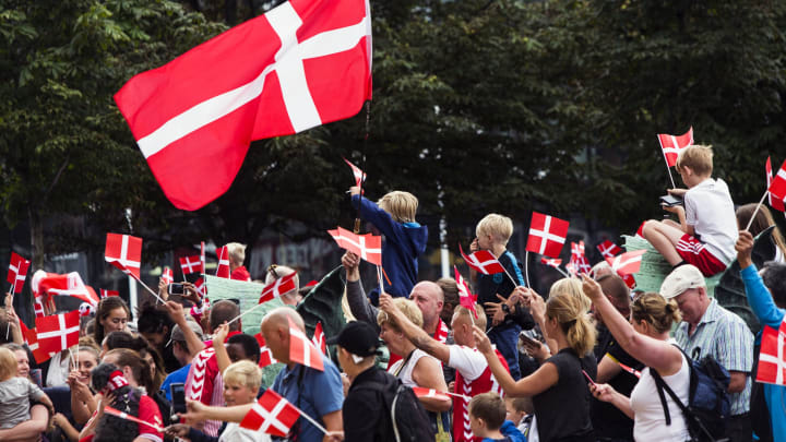 COPENHAGEN, DENMARK – AUGUST 07: Thousands of fans celebrate the women’s national football team at The Town Hall Square on August 7, 2017 in Copenhagen, Denmark. The team won silver at the final against the Dutch team. (Photo by Ole Jensen – Corbis/Corbis via Getty Images)