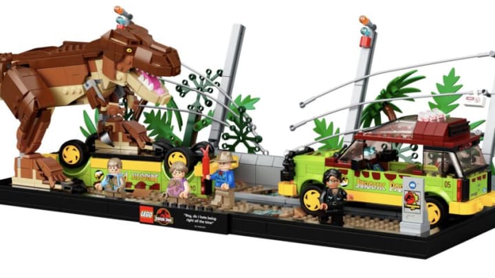 Discover LEGO's new Jurassic Park T. rex Breakout set now available for pre-order.