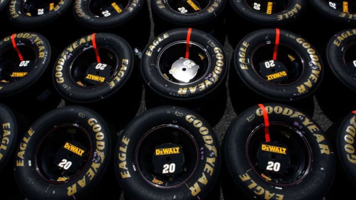 RICHMOND, VA - APRIL 30: Goodyear Eagle tires are prepped for the Monster Energy NASCAR Cup Series Toyota Owners 400 at Richmond International Raceway on April 30, 2017 in Richmond, Virginia. (Photo by Brian Lawdermilk/Getty Images)